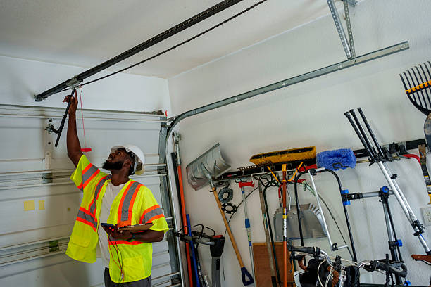 Professional Garage Door Panel Replacement technician working in Atlantic Beach, NY
